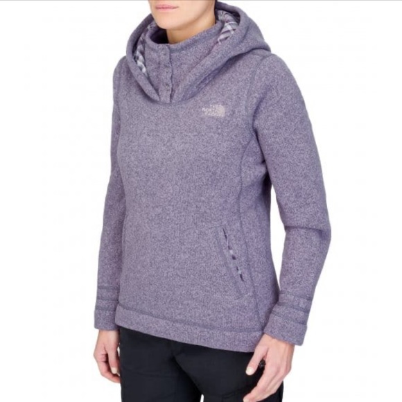 North Face Crescent Sunset Hoodie Greystone Purple - Picture 2 of 6